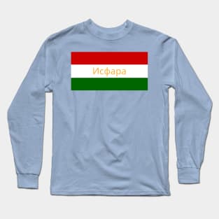 Isfara City in Tajikistan Flag Colors Long Sleeve T-Shirt